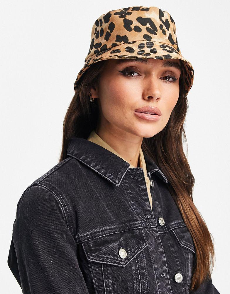 Topshop leopard print bucket hat商品第2张图片规格展示