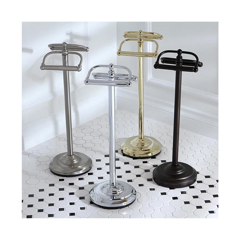 商品Kingston Brass|Vintage Freestanding Toilet Paper Holder in Polished Chrome,价格¥841,第3张图片详细描述