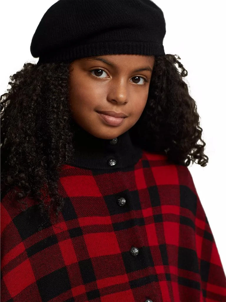 商品Ralph Lauren|Little Girl's & Girl's Plaid Wool Poncho,价格¥870,第5张图片详细描述