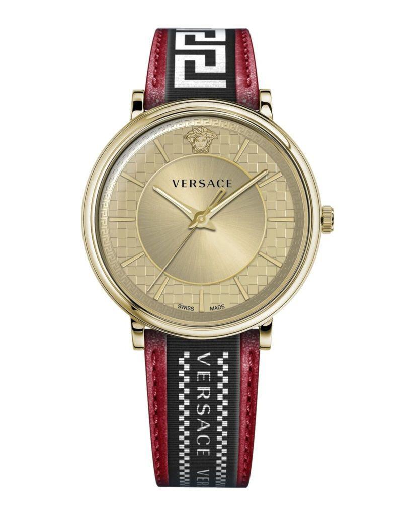 商品Versace|V-Circle Strap Watch,价格¥3296,第6张图片详细描述