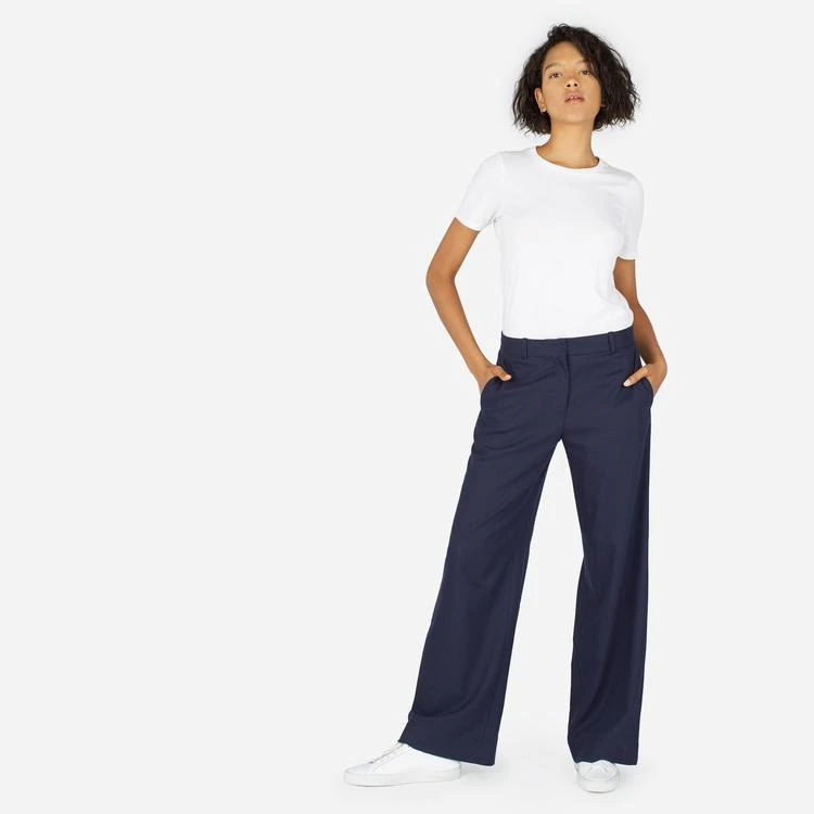 商品Everlane|优质羊毛法兰绒质感阔腿长裤,价格¥700,第1张图片