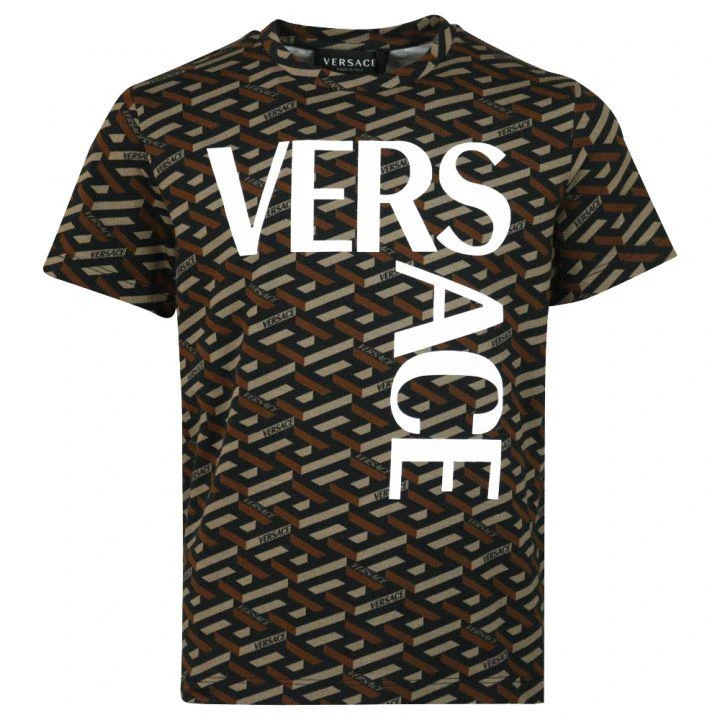 商品Versace|Black Pattern T Shirt,价格¥723,第1张图片