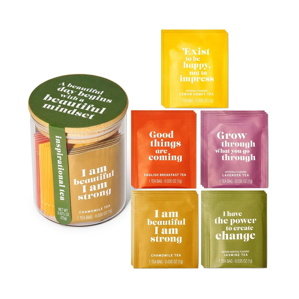 商品Thoughtfully|Gourmet, Inspirational Affirmation Tea Gift Set, Set of 25,价格¥199,第1张图片