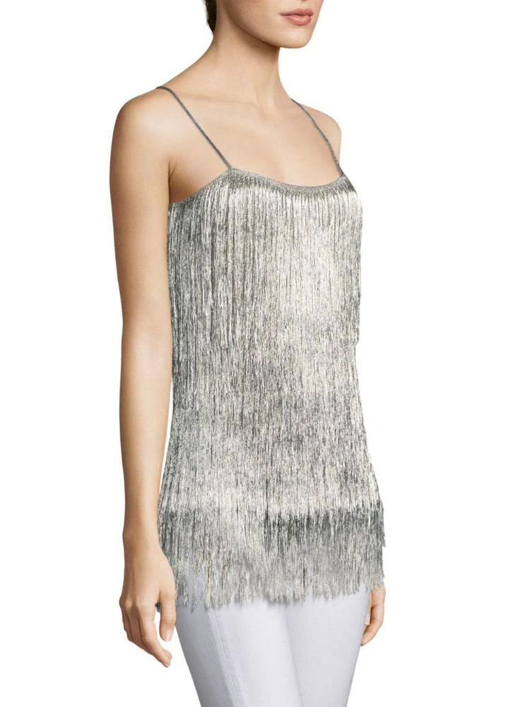 商品Rachel Zoe|Wick Metallic Fringed Tank Top,价格¥2587,第3张图片详细描述