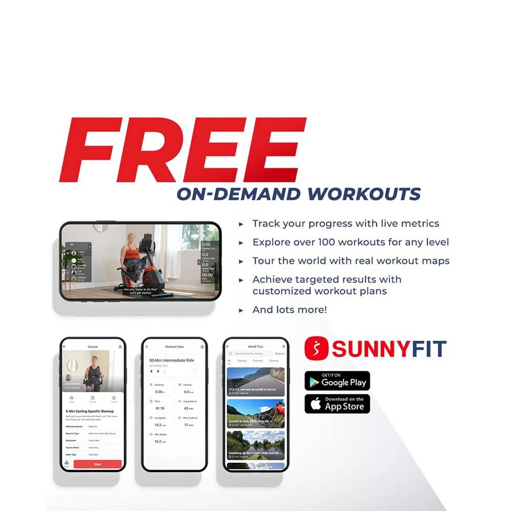 商品Sunny Health & Fitness|Premium Indoor Cycling Smart Stationary Bike, Sf-B1805Smart,价格¥10841,第3张图片详细描述