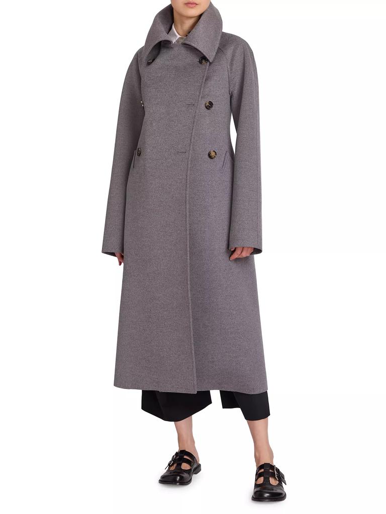 Loewe Double-Breasted Wool-Cashmere Coat - Coats - Free