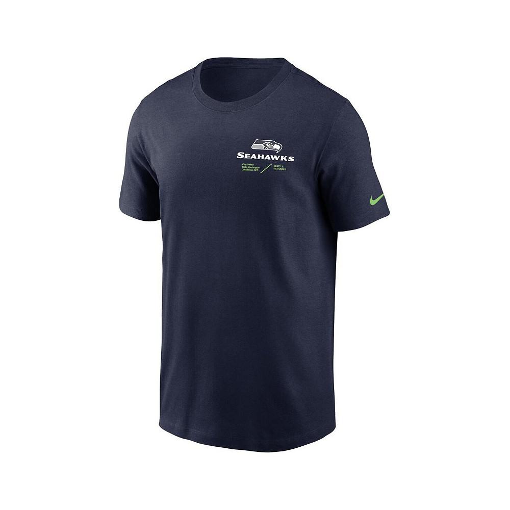 Men's College Navy Seattle Seahawks Infograph Lockup Performance T-shirt商品第3张图片规格展示