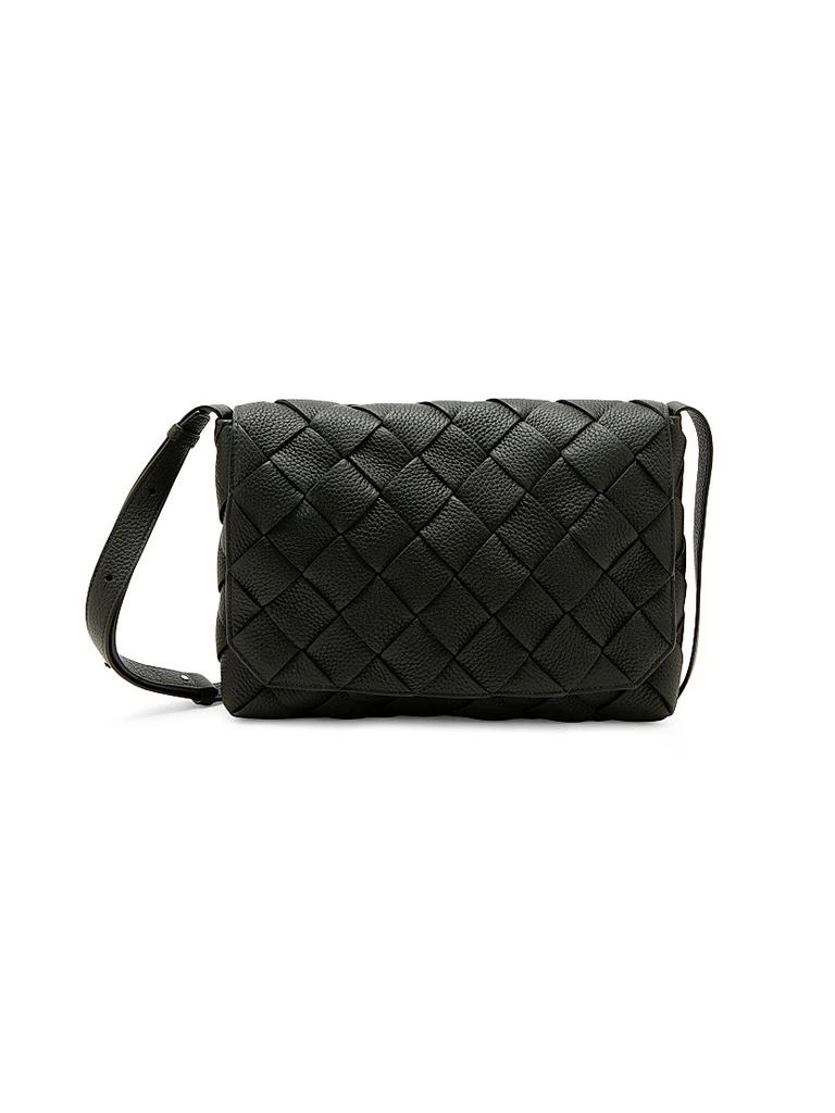 商品Bottega Veneta|Small Diagonal Intreccio Leather Messenger Bag,价格¥22184,第1张图片