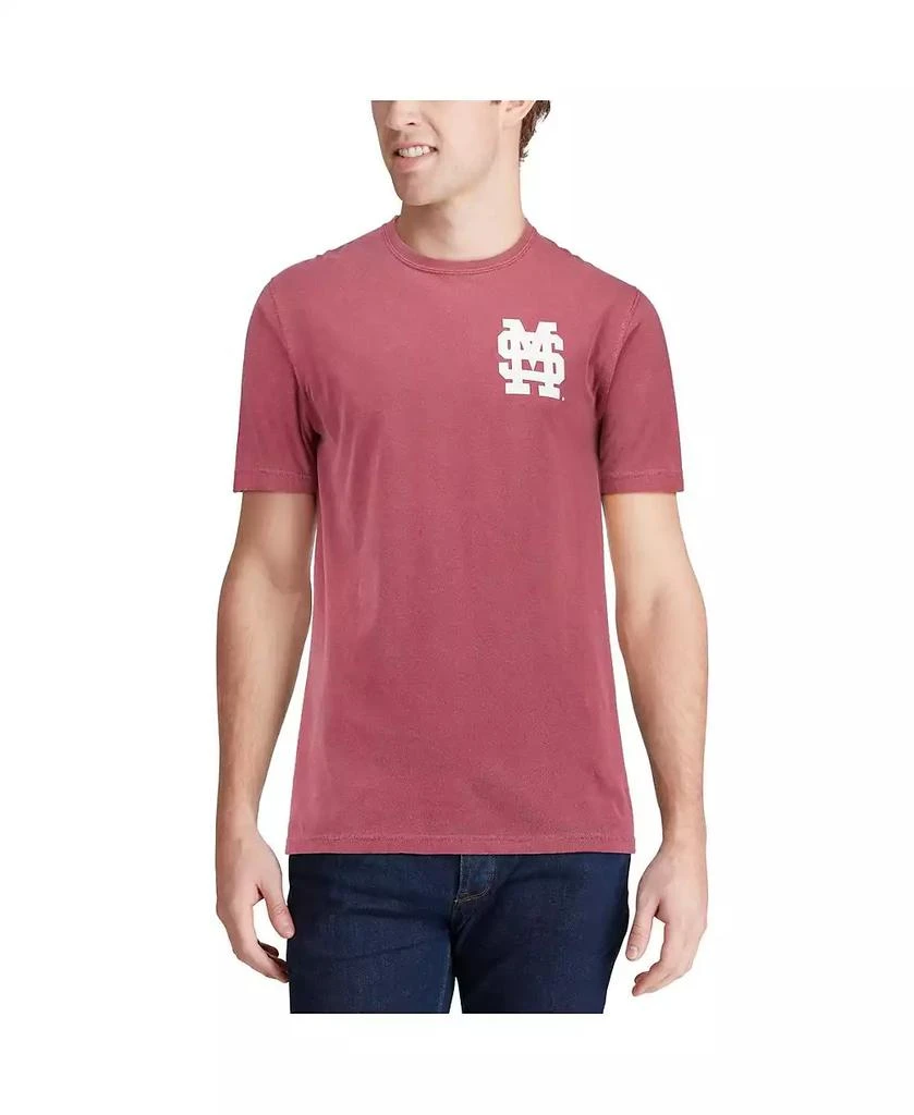 商品Image One|Men's Maroon Mississippi State Bulldogs Baseball Flag Comfort Colors T-shirt,价格¥238,第5张图片详细描述