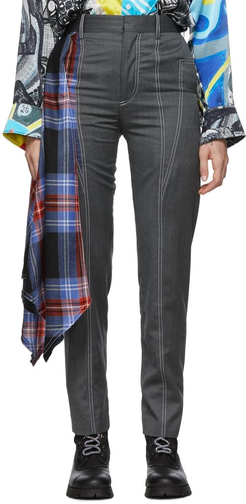 商品Charles Jeffrey Loverboy|Grey Draped Trousers,价格¥2183,第1张图片
