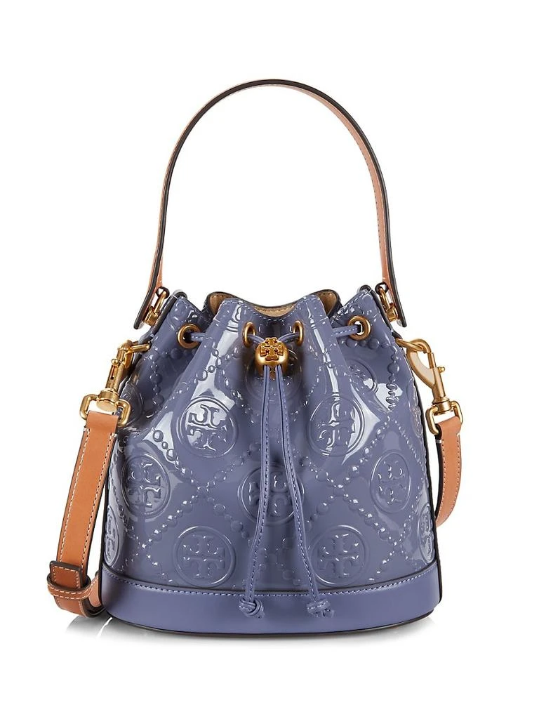 商品Tory Burch|T Monogram Embossed Patent Leather Bucket Bag,价格¥4325,第1张图片