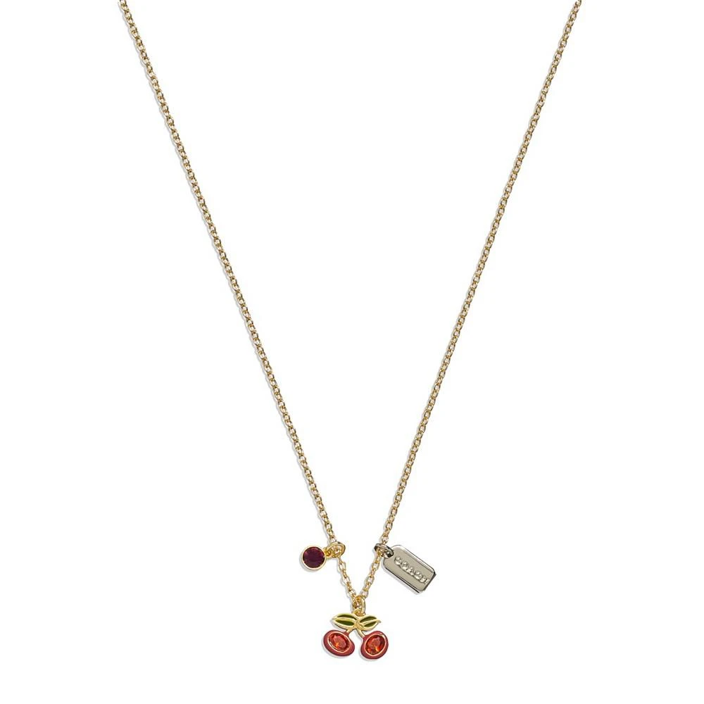 商品Coach|Faux Stone Cherry Pendant Necklace,价格¥498,第1张图片