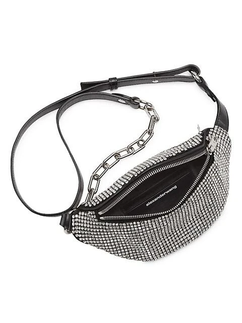 商品Alexander Wang|Mini Attica Rhinestone Mesh Belt Bag,价格¥2498,第3张图片详细描述