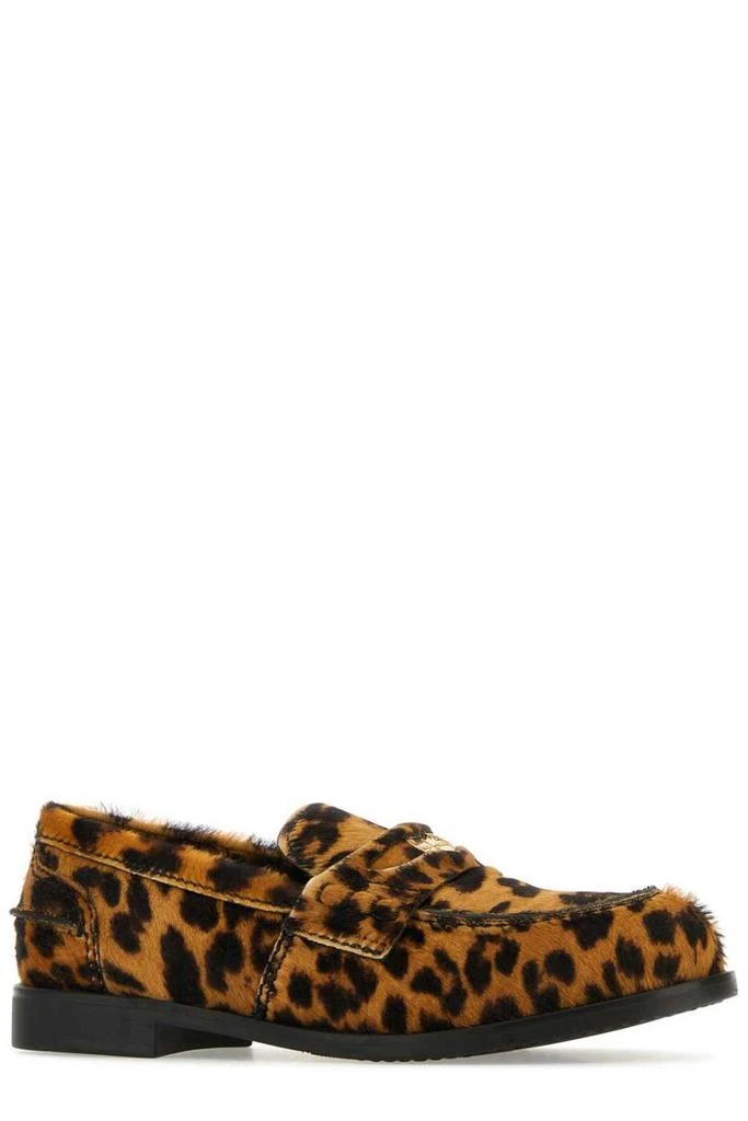 商品Miu Miu|Miu Miu Animal-Printed Round-Toe Loafers,价格¥6177,第2张图片详细描述