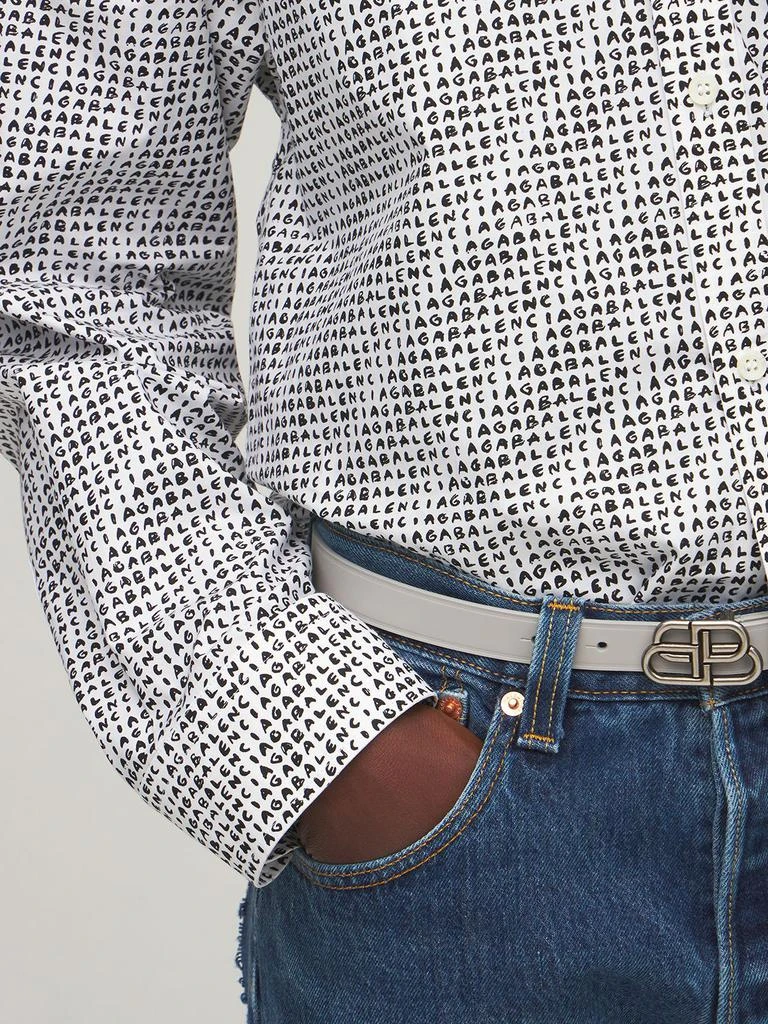 商品Balenciaga|2cm Bb Extra Thin Leather Belt,价格¥2695,第1张图片详细描述