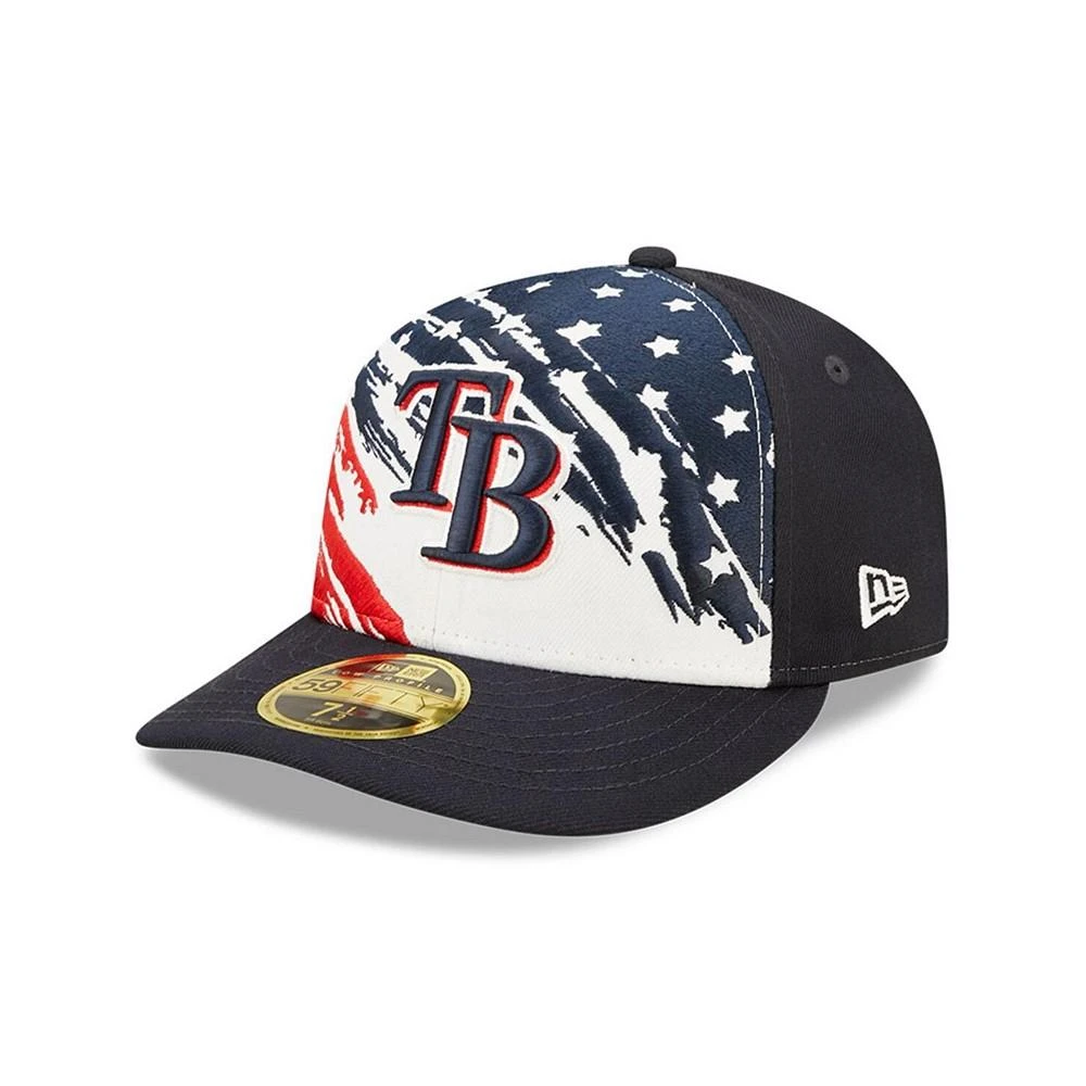 商品New Era|Men's Navy Tampa Bay Rays 2022 4th of July Low Profile 59FIFTY Fitted Hat,价格¥254,第1张图片