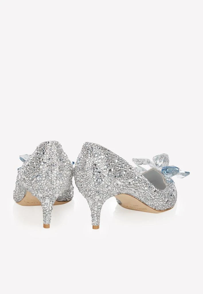商品Jimmy Choo|Allure 50 Crystal-Embellished Kitten Pumps with Crystal Brooch,价格¥34257,第4张图片详细描述
