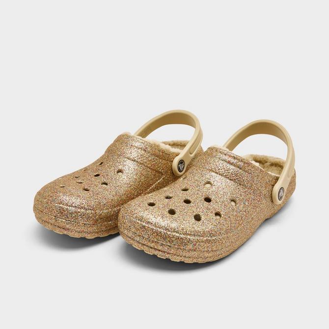 Women's Crocs Classic Lined Glitter Clog Shoes商品第2张图片规格展示