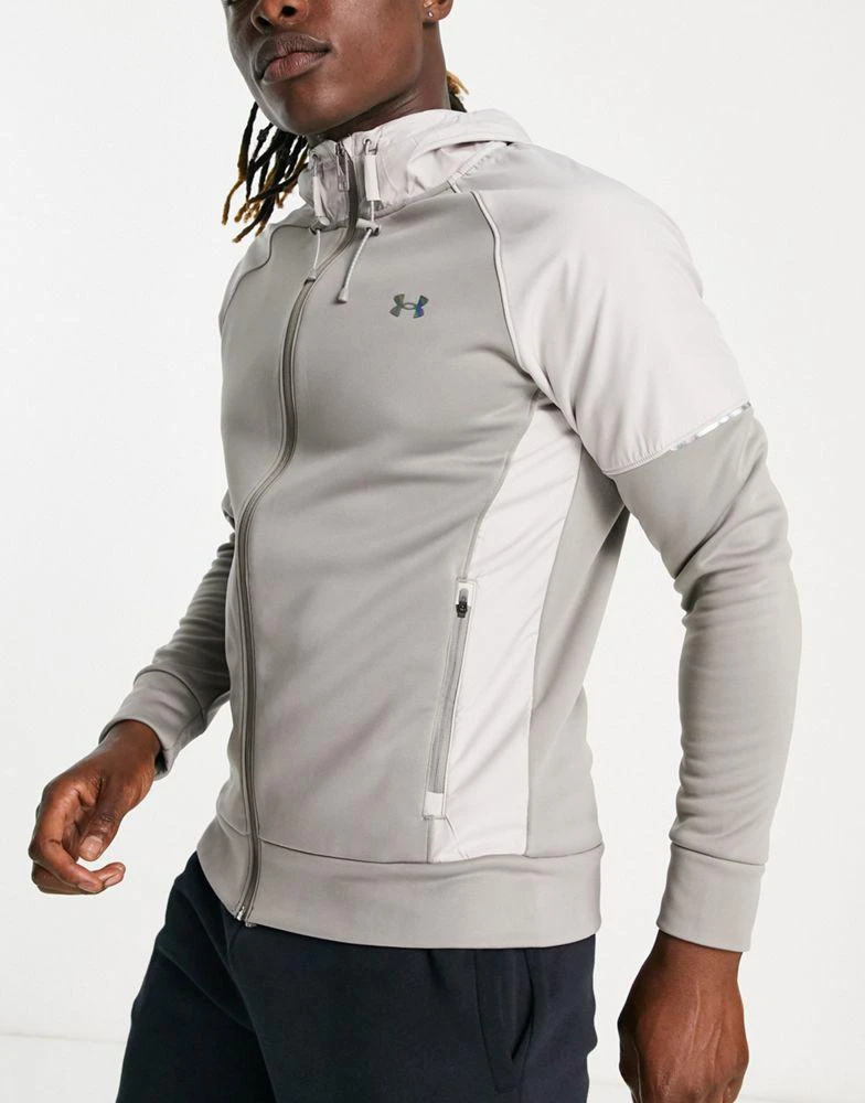 商品Under Armour|Under Armour Training Storm winterized full zip hoodie in grey,价格¥792,第1张图片