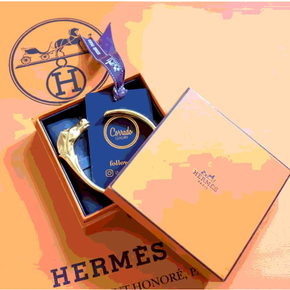 商品[二手商品] Hermes|Hermes Gold Plated Vintage Bracelet,价格¥9640,第3张图片详细描述