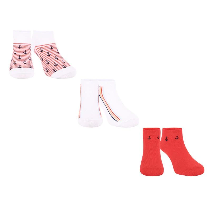 商品Mayoral|Marine motif socks pack of 3 in red and white,价格¥122,第1张图片