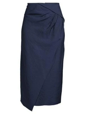 商品Vince|Asymmetric Drape Midi Skirt,价格¥513,第3张图片详细描述