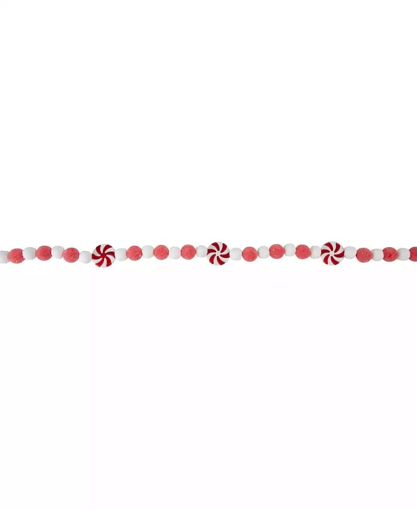 商品Northlight|Unlit Peppermint Candy Beaded Christmas Garland, 4',价格¥489,第1张图片