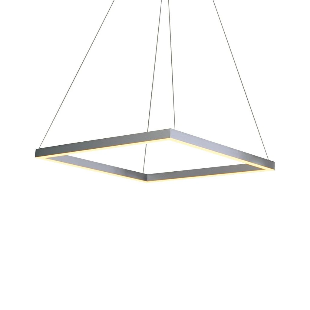 商品VONN Lighting|Atria VMC31620AL 20" Integrated LED Pendant Light Square Height Adjustable Chandelier in Silver,价格¥2174,第1张图片