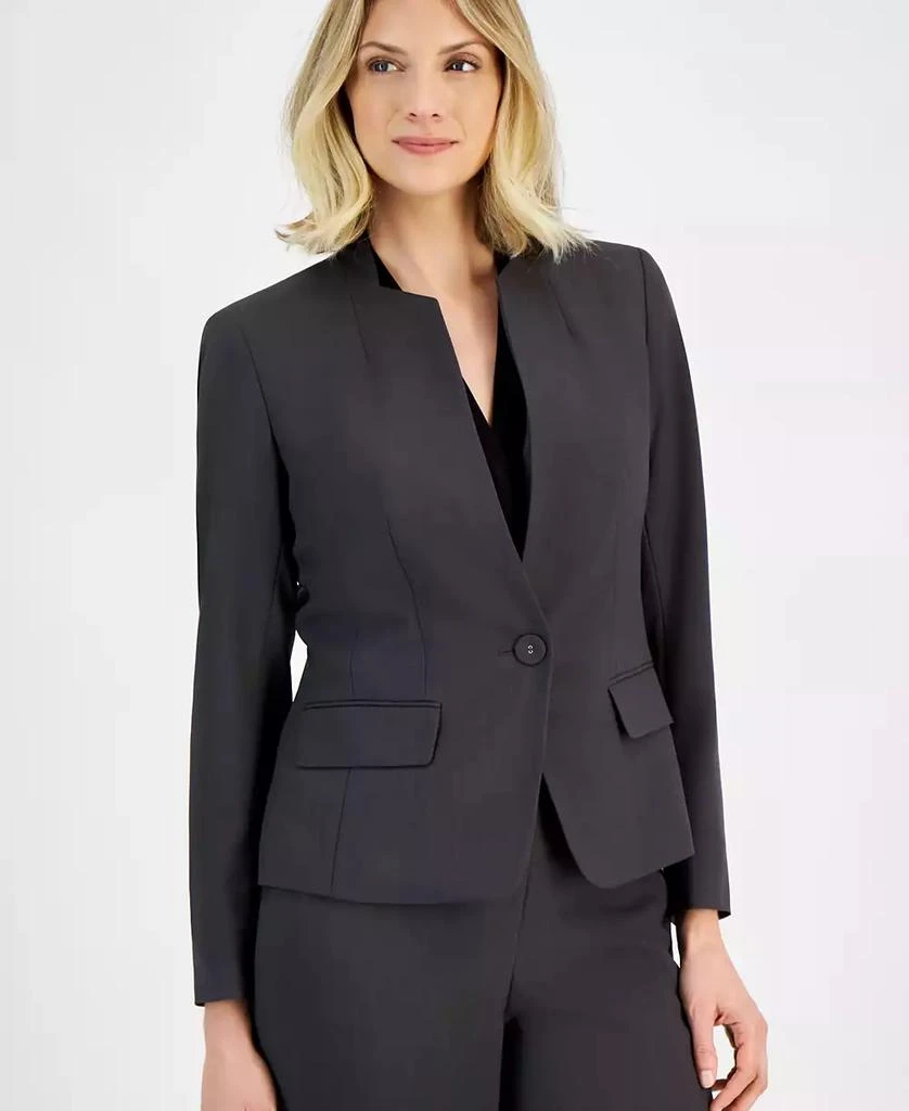 商品Le Suit|Single-Button Blazer and Slim-Fit Pantsuit, Regular and Petite Sizes,价格¥674,第4张图片详细描述