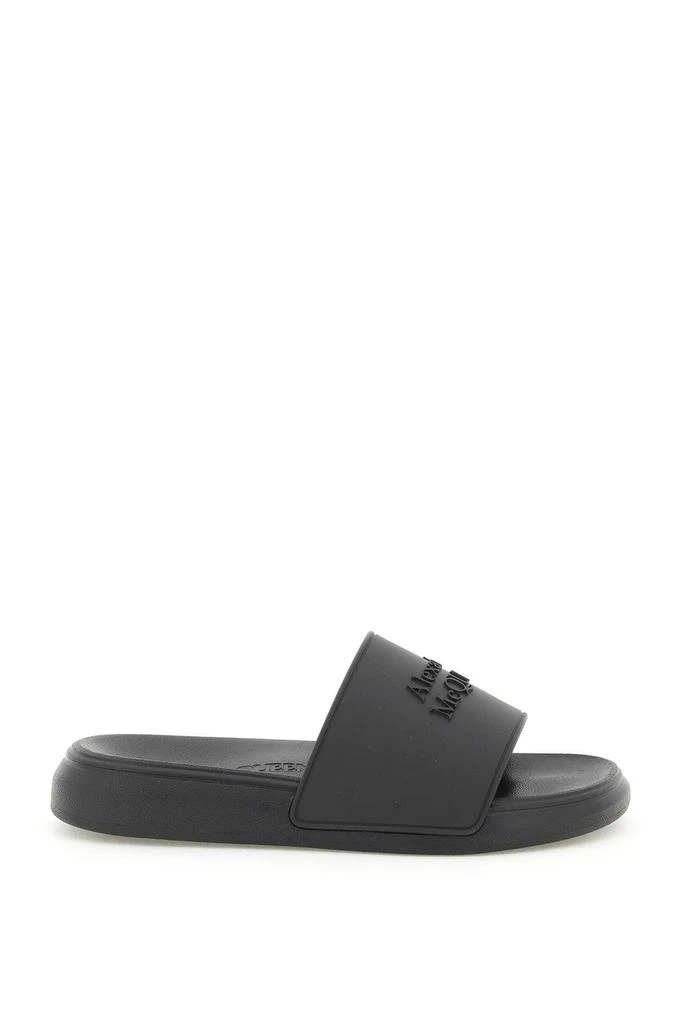 商品Alexander McQueen|LOGOED RUBBER SLIDES,价格¥1049,第1张图片