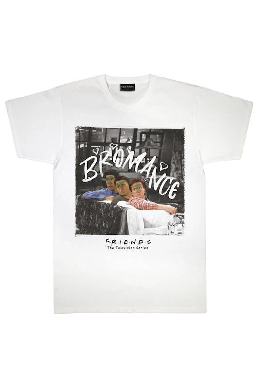 商品Friends|Friends Womens/Ladies Bromance Boyfriend T-Shirt (White),价格¥144,第1张图片