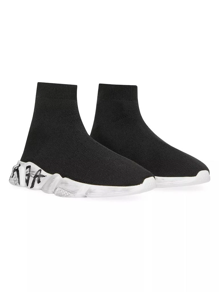 商品Balenciaga|Little Kid's & Kid's Speed Graffiti Recycled Knit Sneakers,价格¥4170,第2张图片详细描述