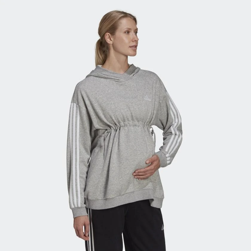 商品Adidas|Women's adidas Essentials Cotton 3-Stripes Hoodie (Maternity),价格¥264,第4张图片详细描述