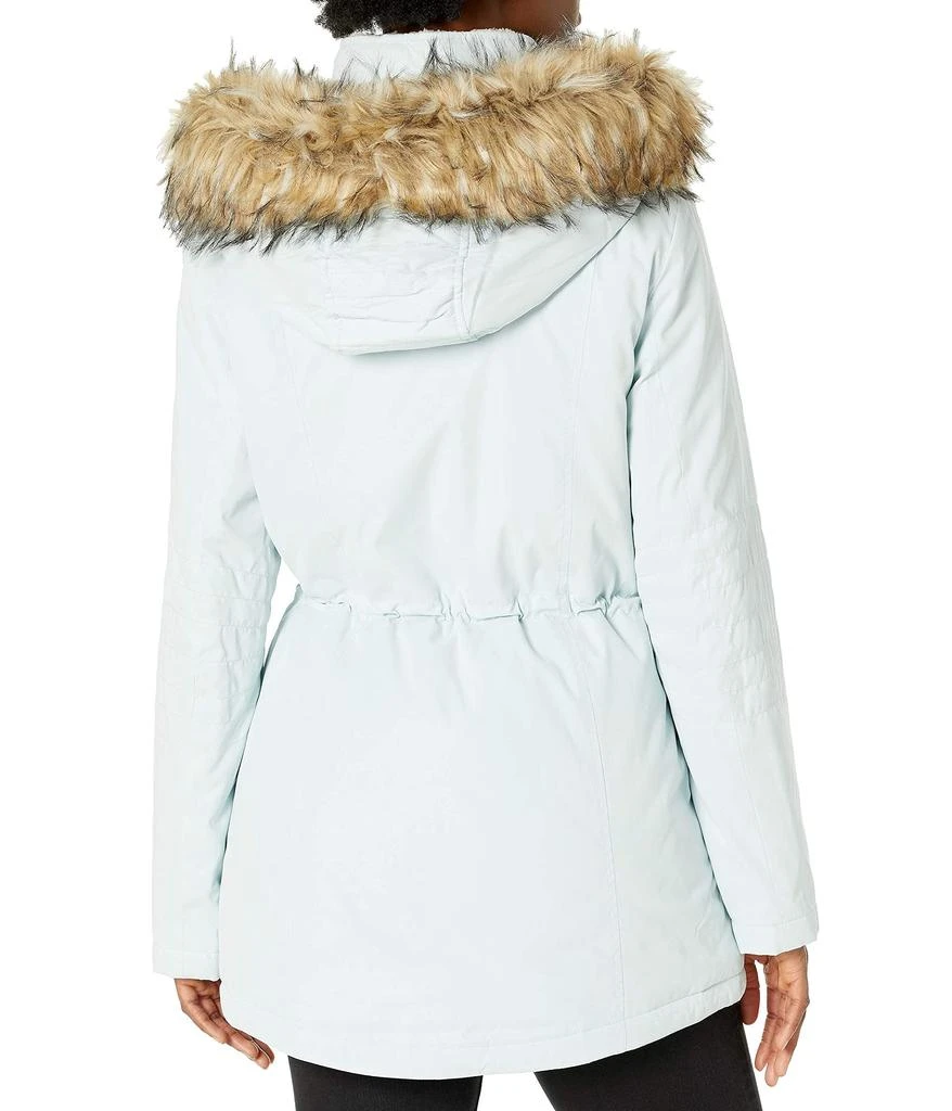 商品Nautica|Women's Microfiber Parka Anorak Jacket with Faux Fur Hooded Trim,价格¥908,第2张图片详细描述