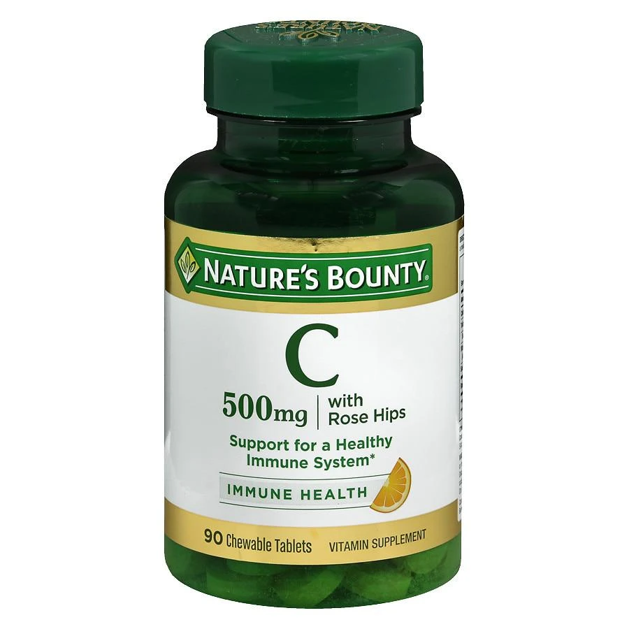 商品Nature's Bounty|Delicious Chewable Vitamin C-500 mg With Rose Hips, Tablets,价格¥108,第1张图片