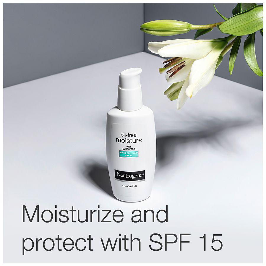 Oil Free Facial Moisturizer With SPF 15 Sunscreen Fragrance-Free商品第5张图片规格展示