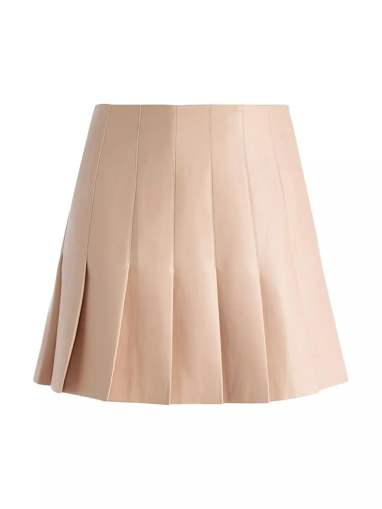 商品Alice + Olivia|​Carter Vegan Leather Pleated Miniskirt,价格¥1877,第1张图片