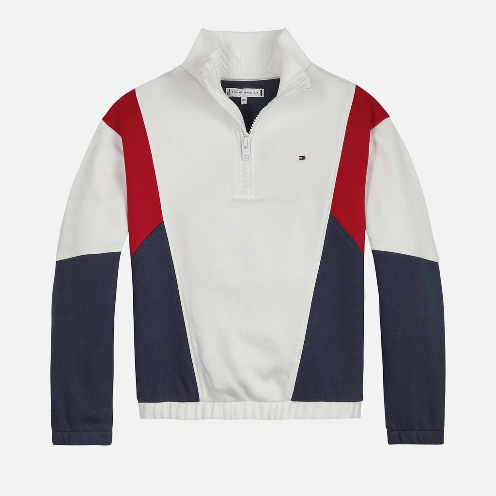 商品Tommy Hilfiger|Tommy Hilfiger Kids’ Colour-Block Half Zip Cotton-Blend Jersey Sweatshirt,价格¥247,第1张图片