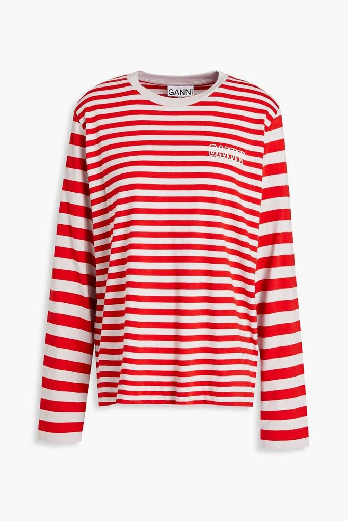 商品Ganni|Striped organic cotton-jersey top,价格¥260,第1张图片