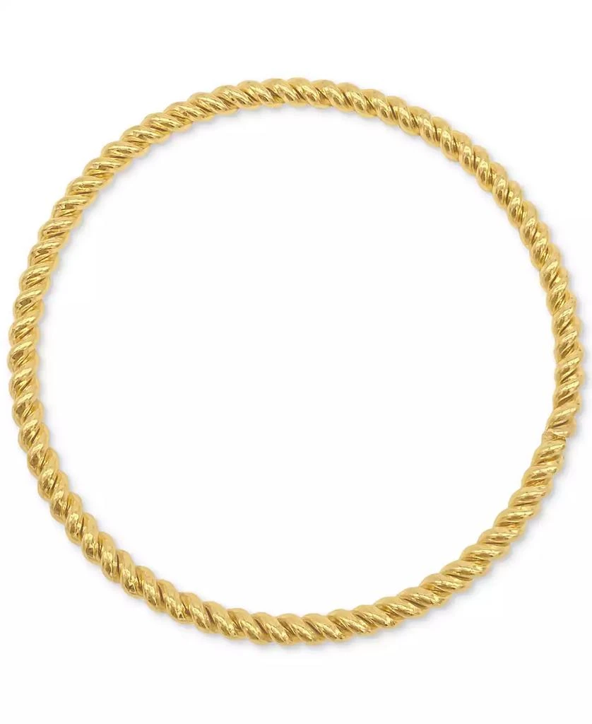 商品ADORNIA|14k Gold-Plated Rope-Look Bangle Bracelet,价格¥149,第1张图片