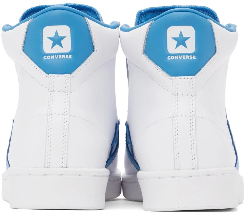 商品Converse|White & Blue 'Pro Leather' High Sneakers,价格¥372,第4张图片详细描述