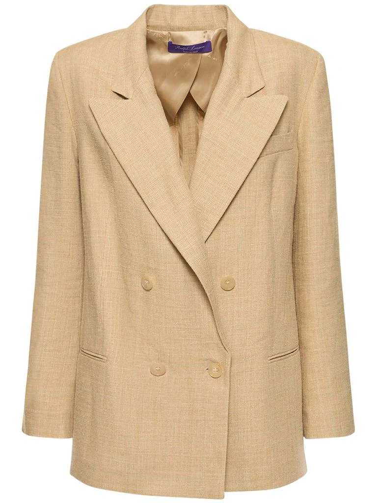 商品Ralph Lauren|Antonine Silk & Linen Canvas Blazer,价格¥7916,第1张图片