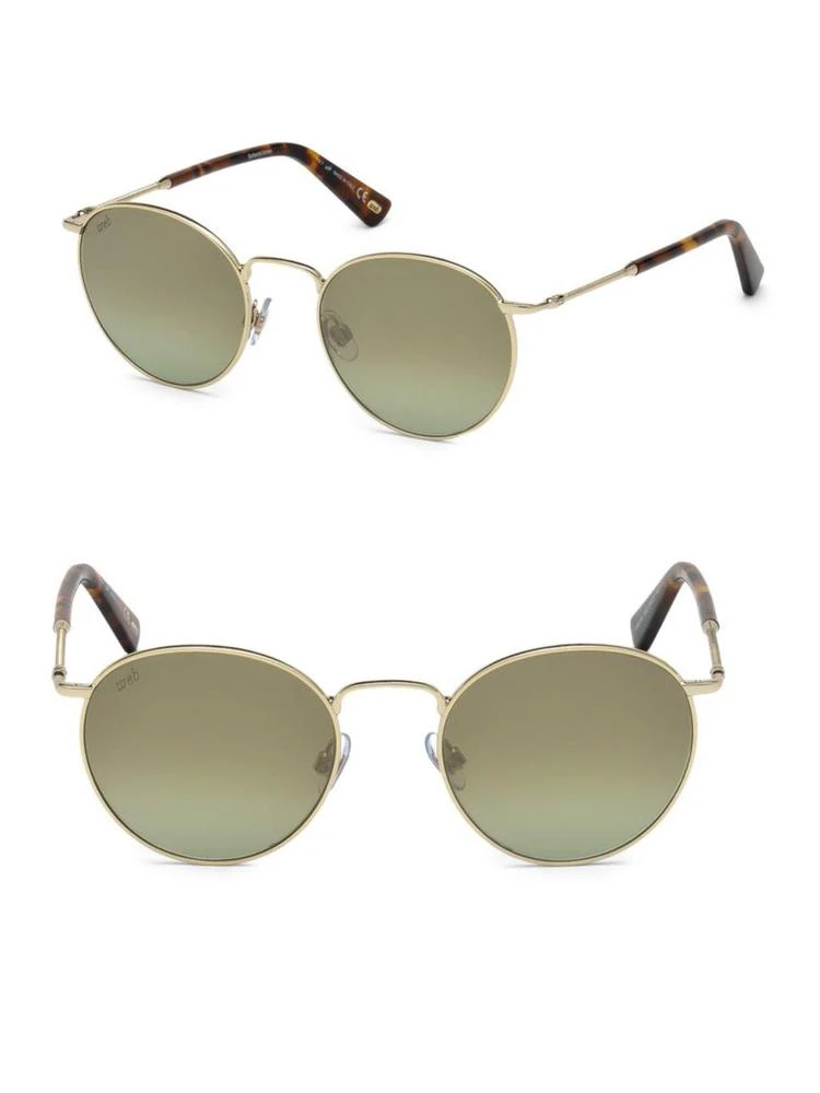 商品Web|51MM Gold & Green Round Sunglasses,价格¥674,第1张图片