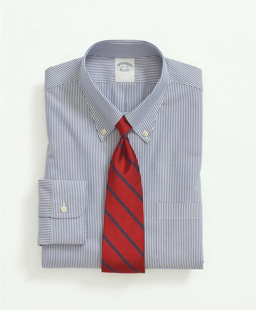商品Brooks Brothers|Stretch Supima® Cotton Non-Iron Pinpoint Oxford Button-Down Collar, Candy Stripe Dress Shirt,价格¥873,第1张图片