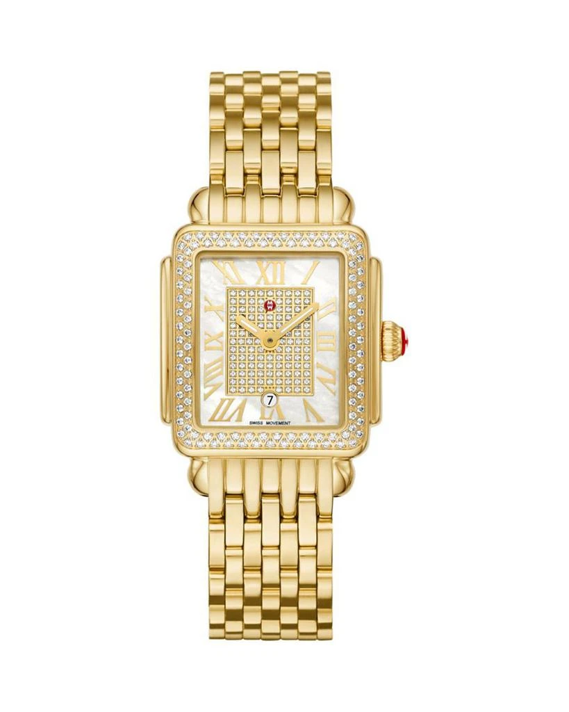 商品Michele|Limited Edition Deco Madison Mid 18K Gold-Plated Diamond Watch, 29mm x 31mm,价格¥33736,第1张图片