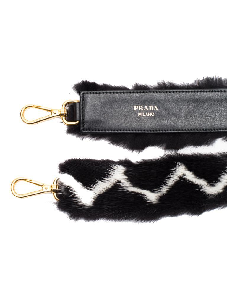 商品Prada|PRADA shoulder mink furry strap black,价格¥7279,第1张图片