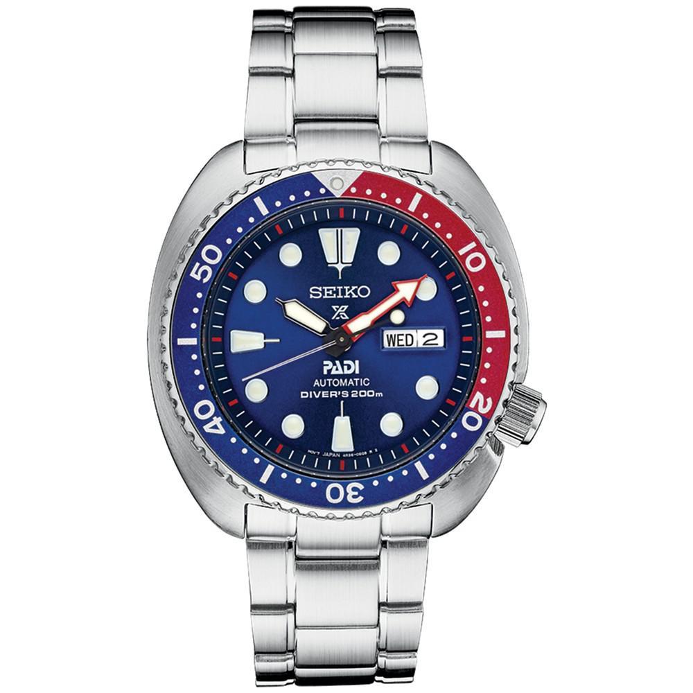 商品Seiko|Men's Automatic Prospex Diver Stainless Steel Bracelet Watch 45mm,价格¥4093,第1张图片