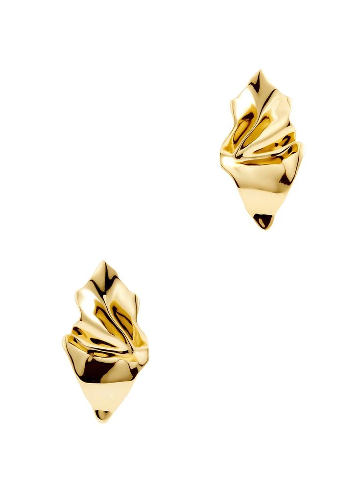 商品Alexis Bittar|Crumpled 14kt gold-plated earrings,价格¥1604,第1张图片