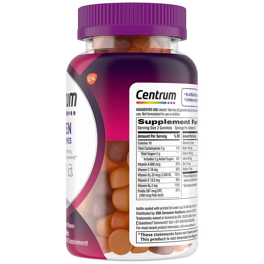 商品Centrum|女士复合维生素软糖什锦水果味,价格¥126,第5张图片详细描述