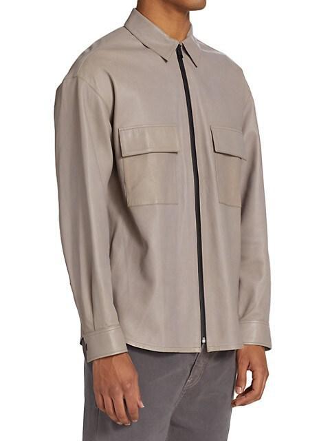 商品FRAME|Bonded Leather Overshirt,价格¥6602,第6张图片详细描述